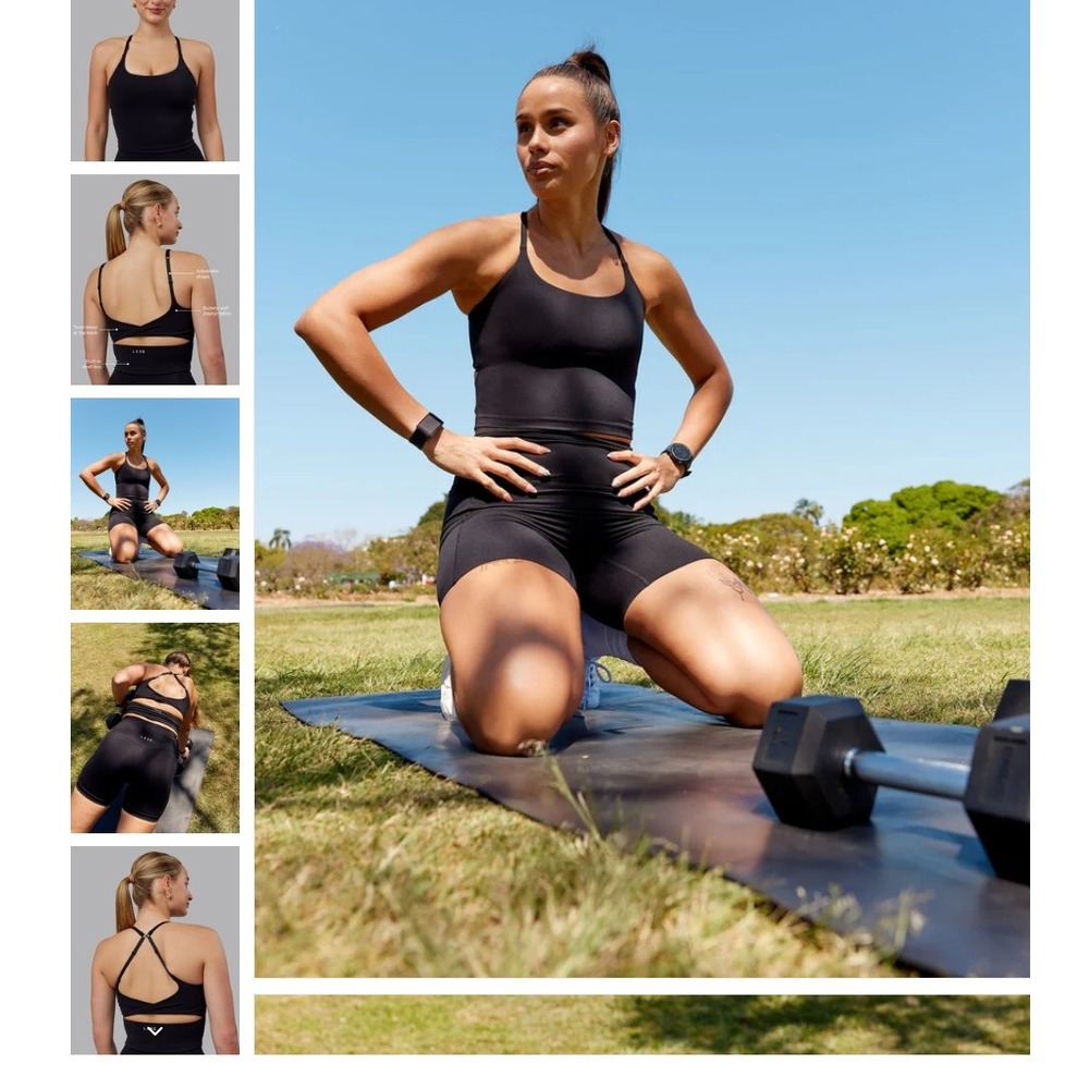 LSKD Twist Performance Tank With Shelf Bra Black XS Zephyr Fabric NWT NEW